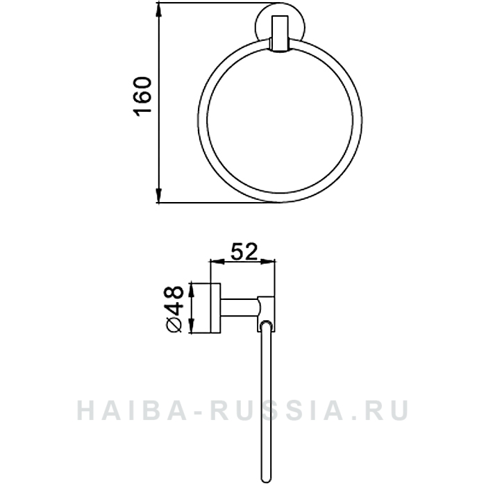 Кольцевой полотенцедержатель Haiba HB1704
