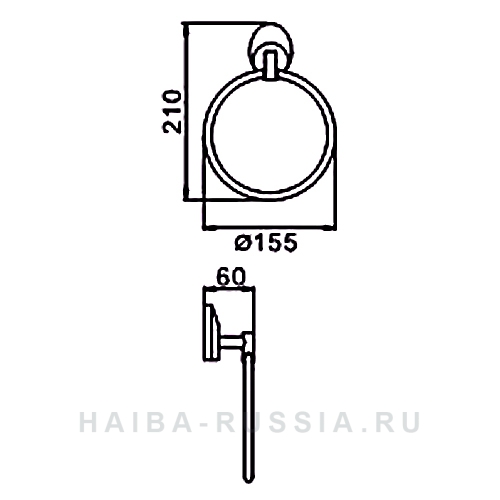 Кольцевой полотенцедержатель Haiba HB1604
