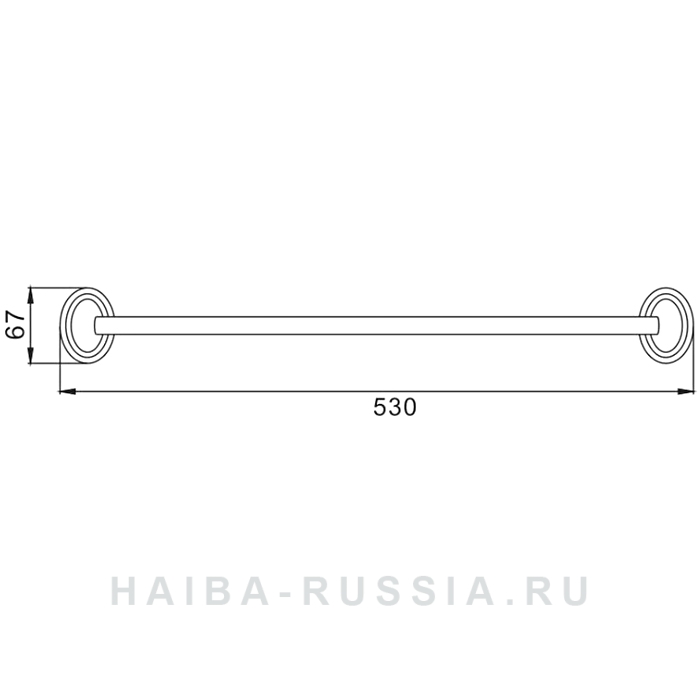 Прямой полотенцедержатель Haiba HB1501-1